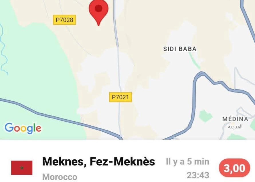 هزة أرضية خفيفة بمكناس 