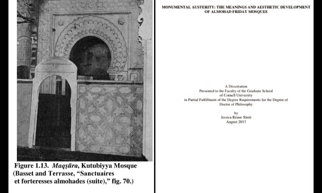 أطروحة علمية أمريكية تثبت أن المعمار المغربي الخاص بالمساجد القائم على الزليج، نقله الموحدون من تينمل بالأطلس الكبير والكتبية بمراكش إلى إشبيلية الأندلسية 
