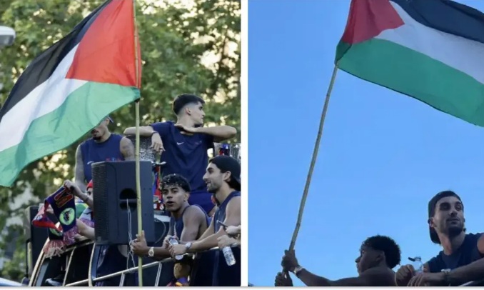 "ابن الناظور" يخطف الأضواء.. لامين جمال يمزج فرحة الليغا بالتضامن مع فلسطين 